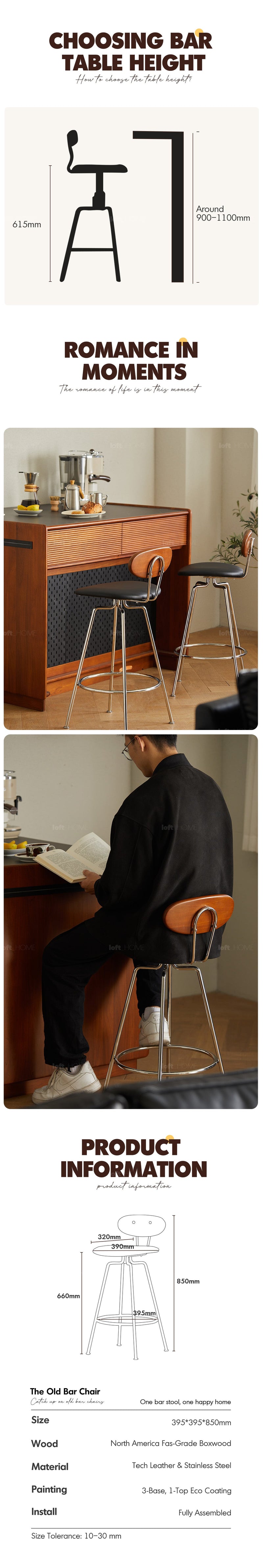 Bauhaus Boxwood Bar Chair THE OLD More Details and Instruction_2