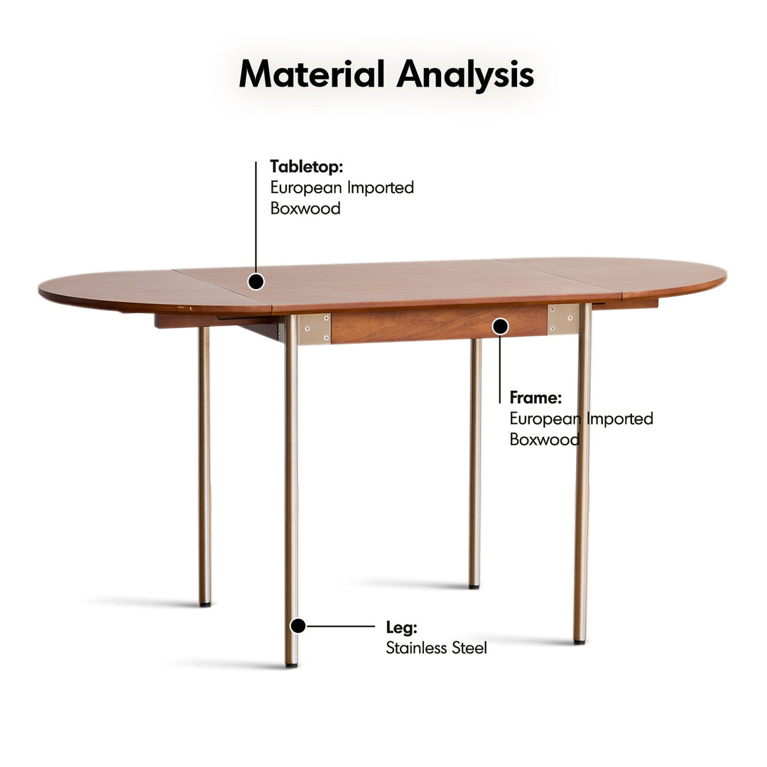 Bauhaus boxwood extendable oval dining table season detail 16.