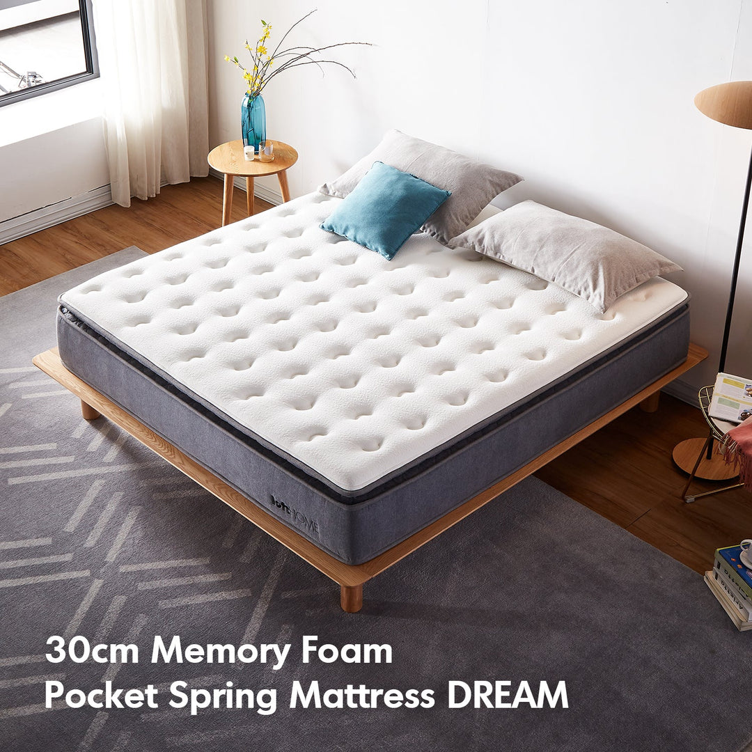 30cm Gel Memory Foam Pocket Spring Mattress DREAM