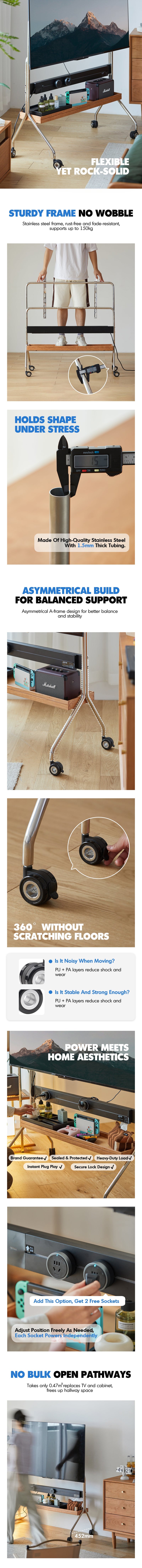 Scandinavian Cherry Wood TV Hanger HAL More Details and Instruction_4