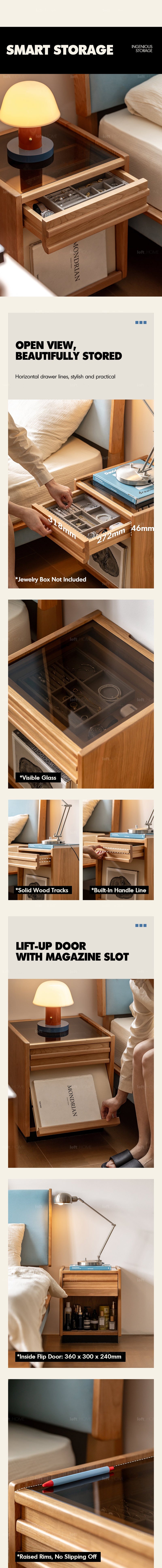 Scandinavian Cherry Wood Side Table TIMELESS More Details and Instruction_2