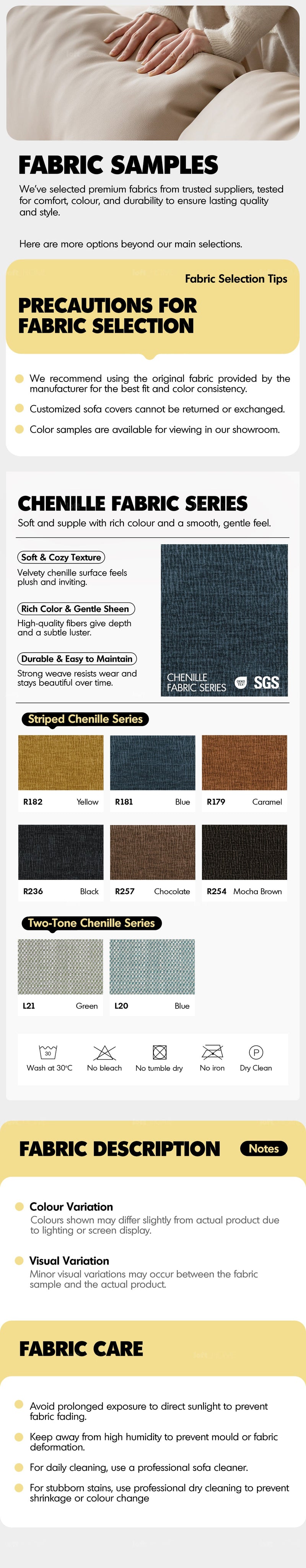 Scandinavian Premium Chenille Velvet Fabric Removable Sofa Cover More Details and Instruction_3
