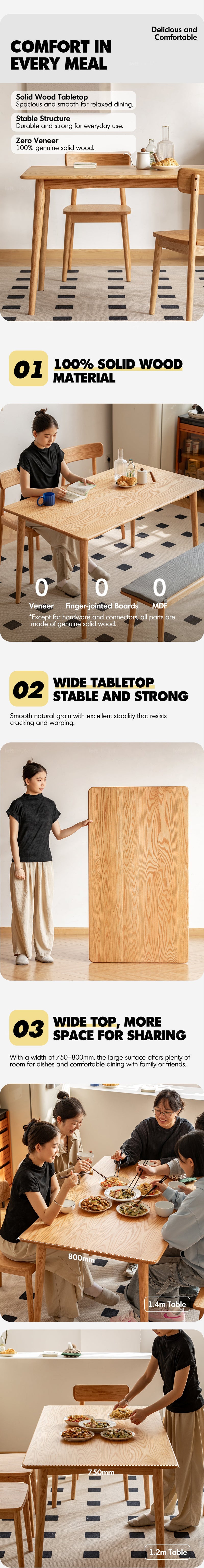 Scandinavian Oak Wood Dining Table GREEN More Details and Instruction_2