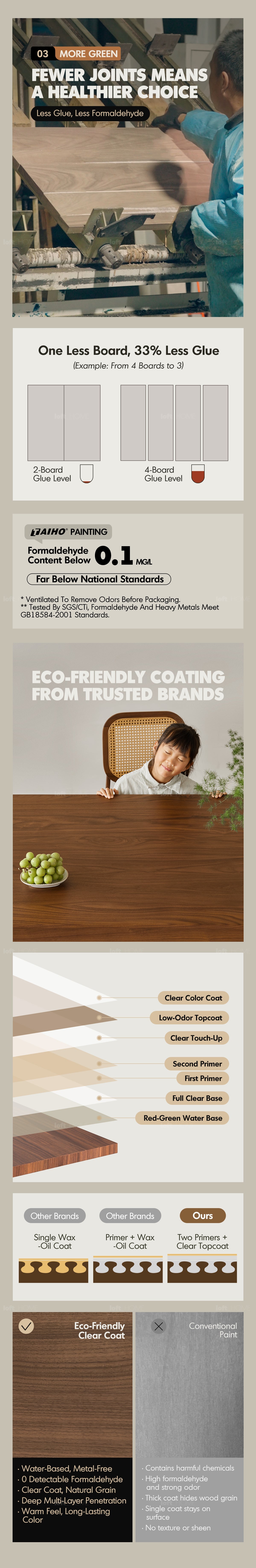 Japandi Walnut Wood Dining Table CONTI More Details and Instruction_3