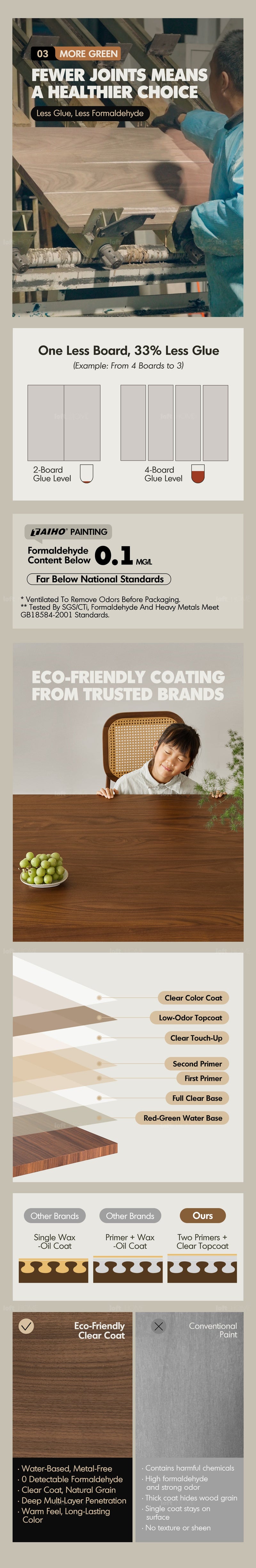 Japandi Walnut Wood Dining Table CONTI More Details and Instruction_3