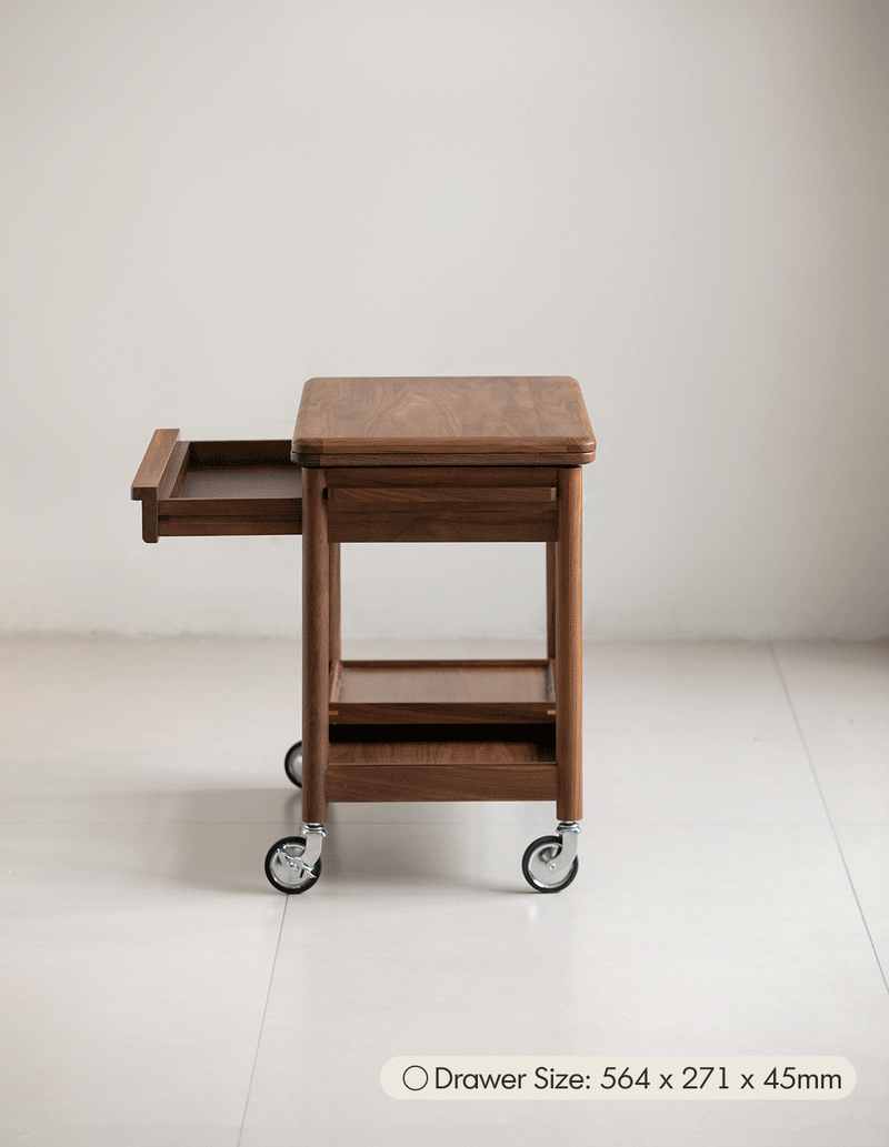 Japandi Walnut Wood Extendable Coffee Table VORIN More Details and Instruction_2