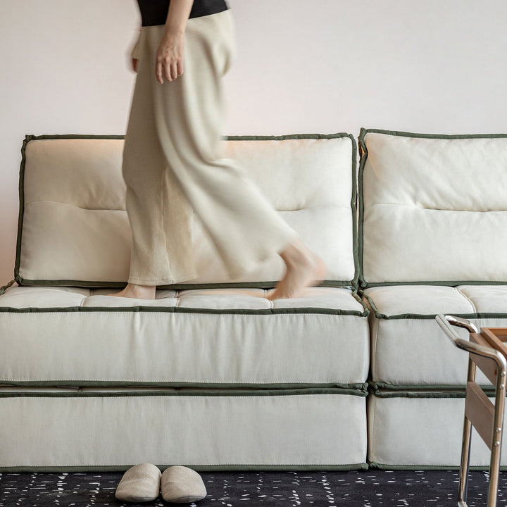 Scandinavian Cat Scratch Resistant Fabric Modular 1 Seater Sofa TIERED