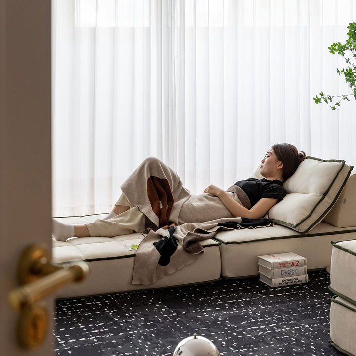 Scandinavian Cat Scratch Resistant Fabric Modular 1 Seater Sofa TIERED