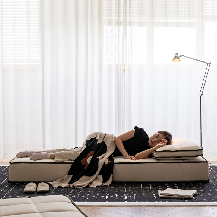 Scandinavian Cat Scratch Resistant Fabric Modular 1 Seater Sofa TIERED