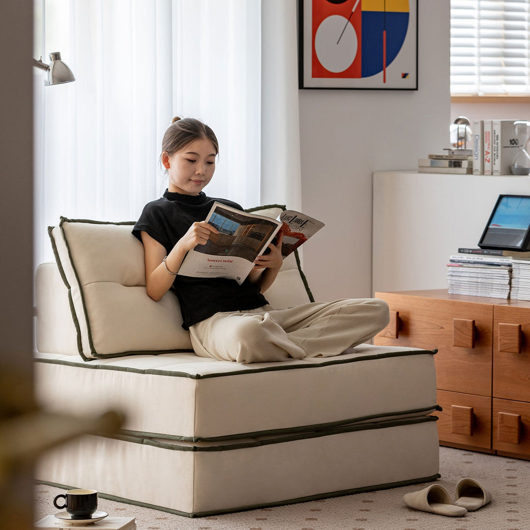 Scandinavian Cat Scratch Resistant Fabric Modular 1 Seater Sofa TIERED