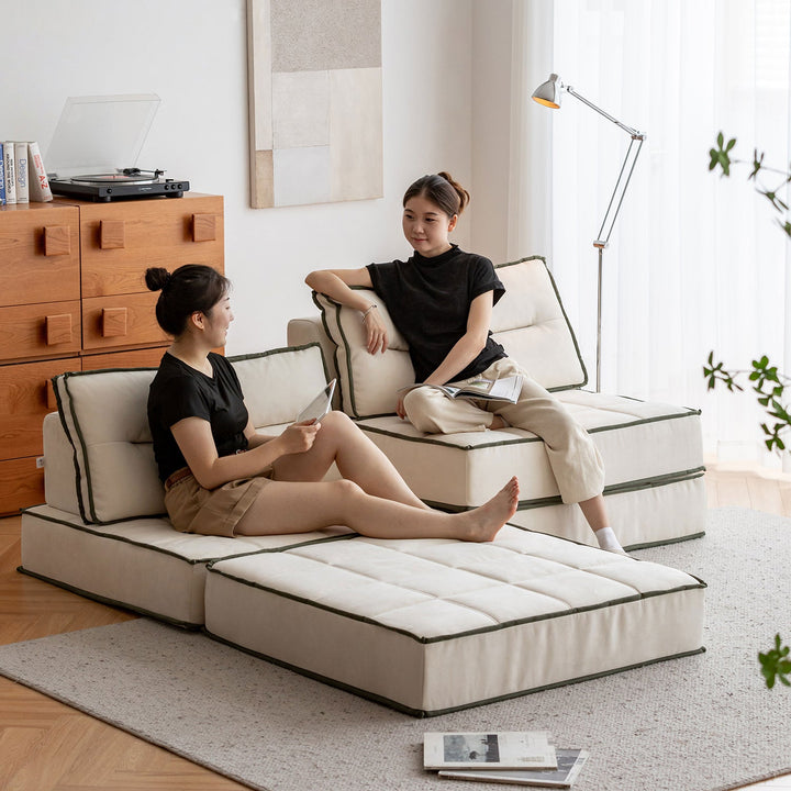 Scandinavian Cat Scratch Resistant Fabric Modular 1 Seater Sofa TIERED