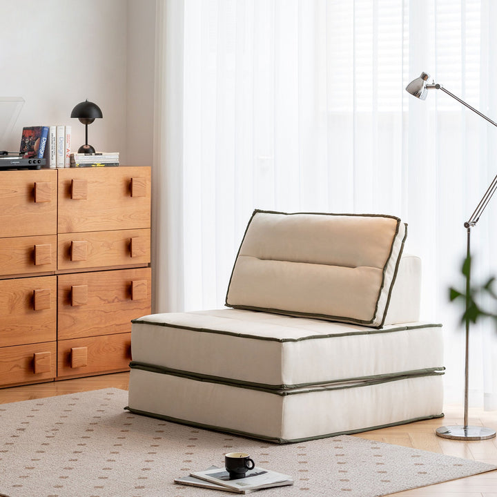 Scandinavian Cat Scratch Resistant Fabric Modular 1 Seater Sofa TIERED