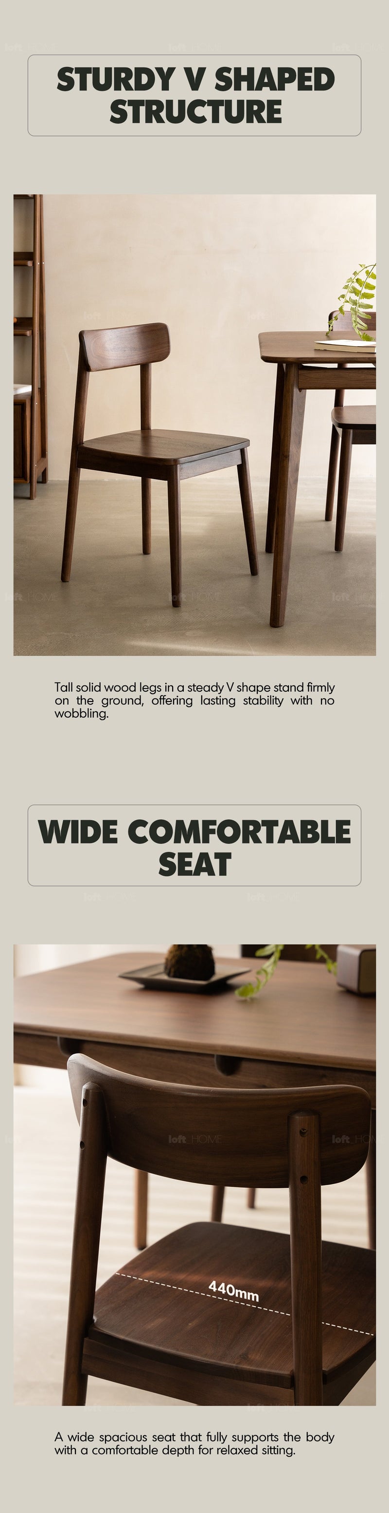 Japandi Walnut Wood Dining Chair GREEN More Details and Instruction_2