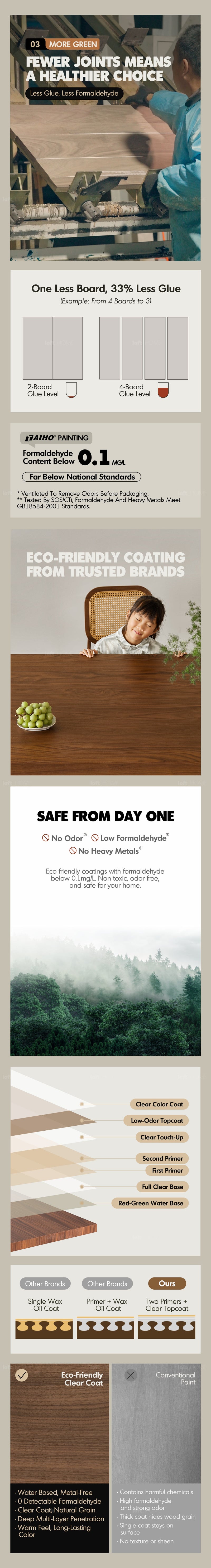 Japandi Walnut Wood Dining Table CHRONO More Details and Instruction_10
