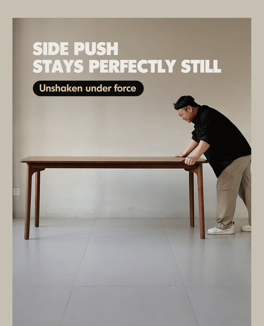 Japandi Walnut Wood Dining Table CHRONO More Details and Instruction_7