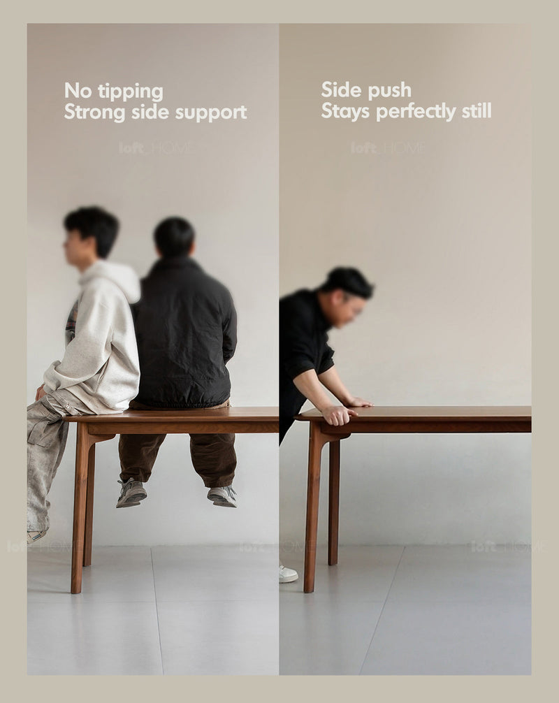 Japandi Walnut Wood Dining Table CHRONO More Details and Instruction_8
