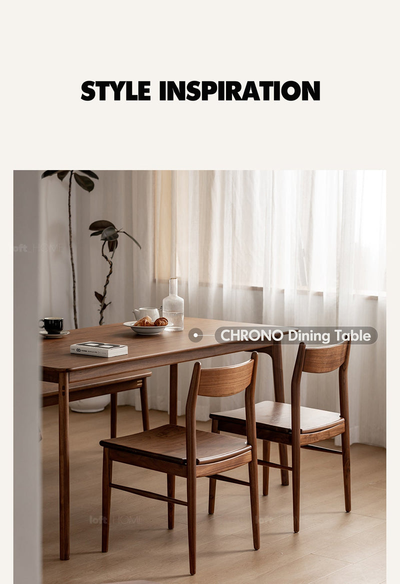 Japandi Walnut Wood Dining Chair CHRONO More Details and Instruction_7