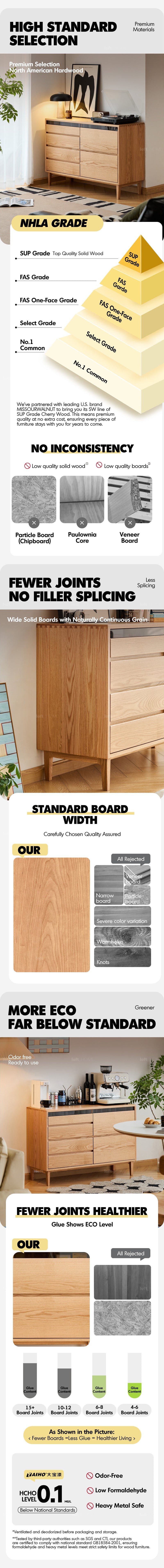 Scandinavian Oak Wood Chest Of 6 Drawers FLOATING LIGHT More Details and Instruction_2