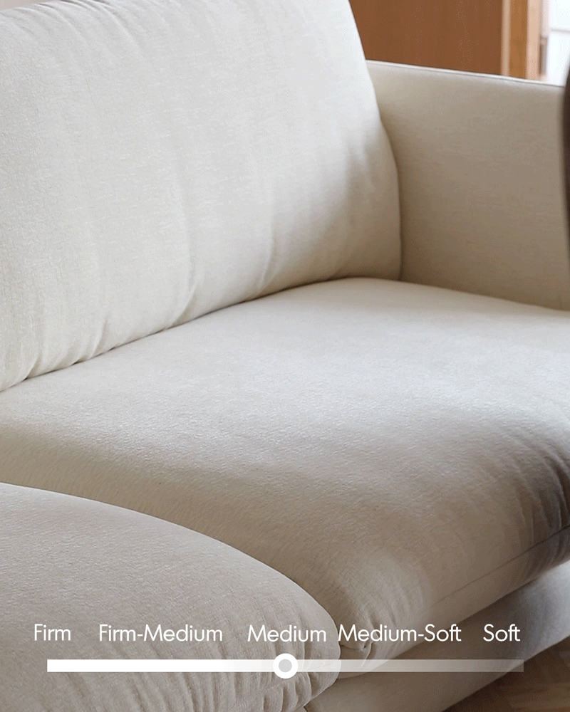 Minimalist Cotton Fabric 3 Seater Sofa COMO