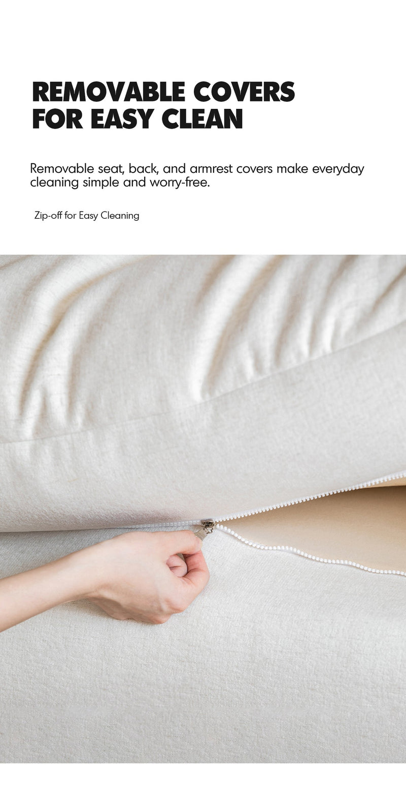 Minimalist Cotton Fabric 4 Seater Sofa COMO More Details and Instruction_4