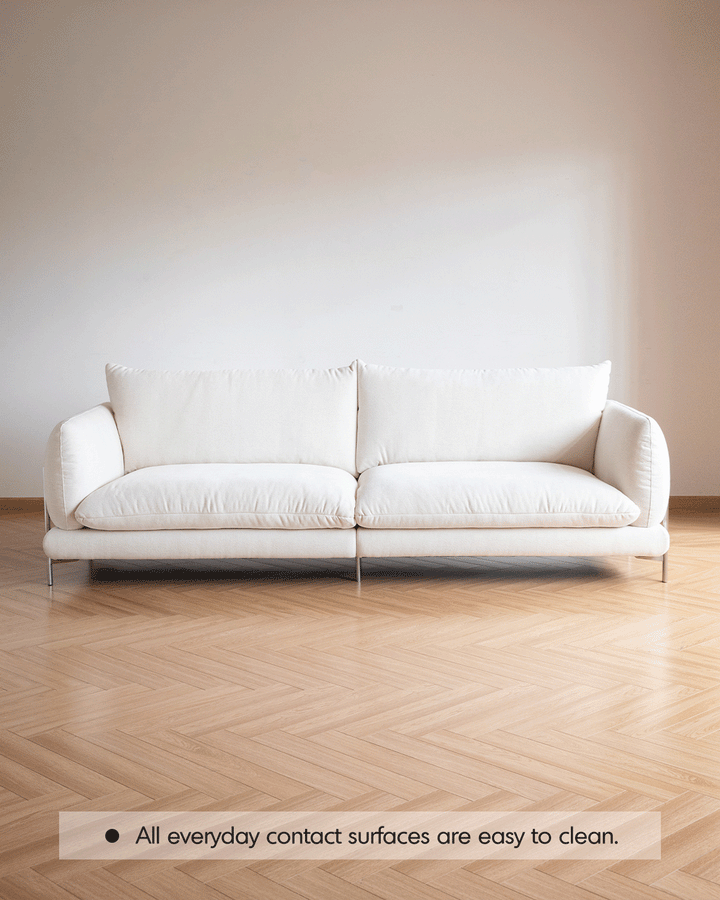 Minimalist Cotton Fabric 3 Seater Sofa COMO