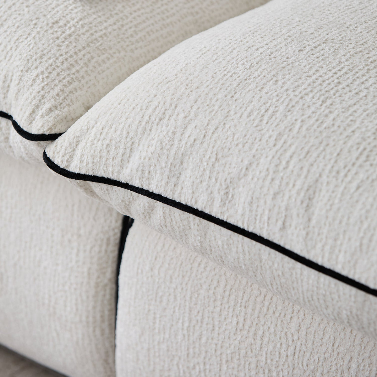 Minimalist Chenille Velvet Fabric 2 Seater Sofa CLOUD Color Swatches