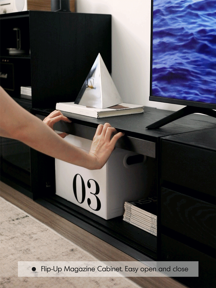 Minimalist Ash Wood Veneer Modular Cabinet SHADOW