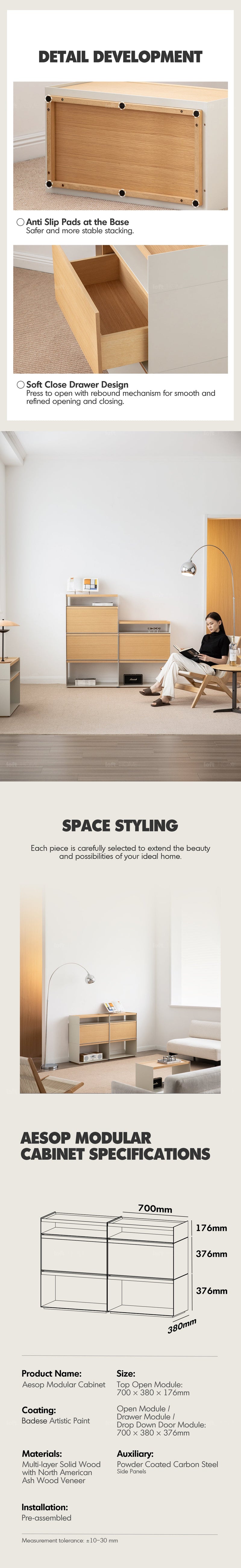 Minimalist Ash Wood Veneer Modular Cabinet AESOP More Details and Instruction_8