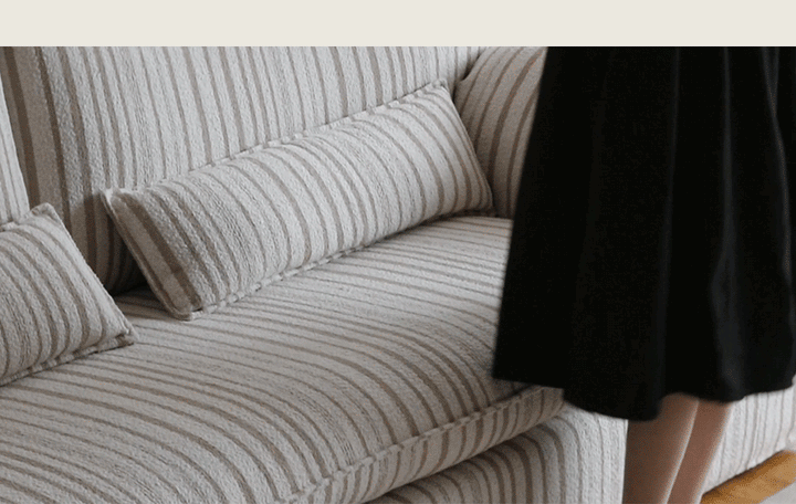 Bauhaus chenille velvet fabric 4 seater sofa koala in details.