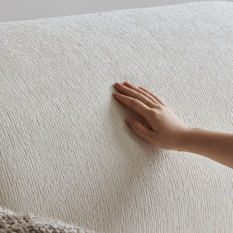 Minimalist Chenille Velvet Fabric 3 Seater Sofa DRIFT Color Swatches