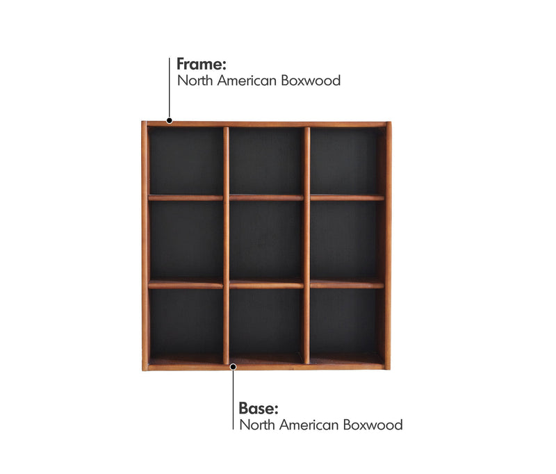Vintage Boxwood Modular Bookshelf N PLUS Material Details Chart