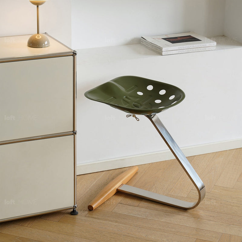 Bauhaus steel stool mezzadro in panoramic view.