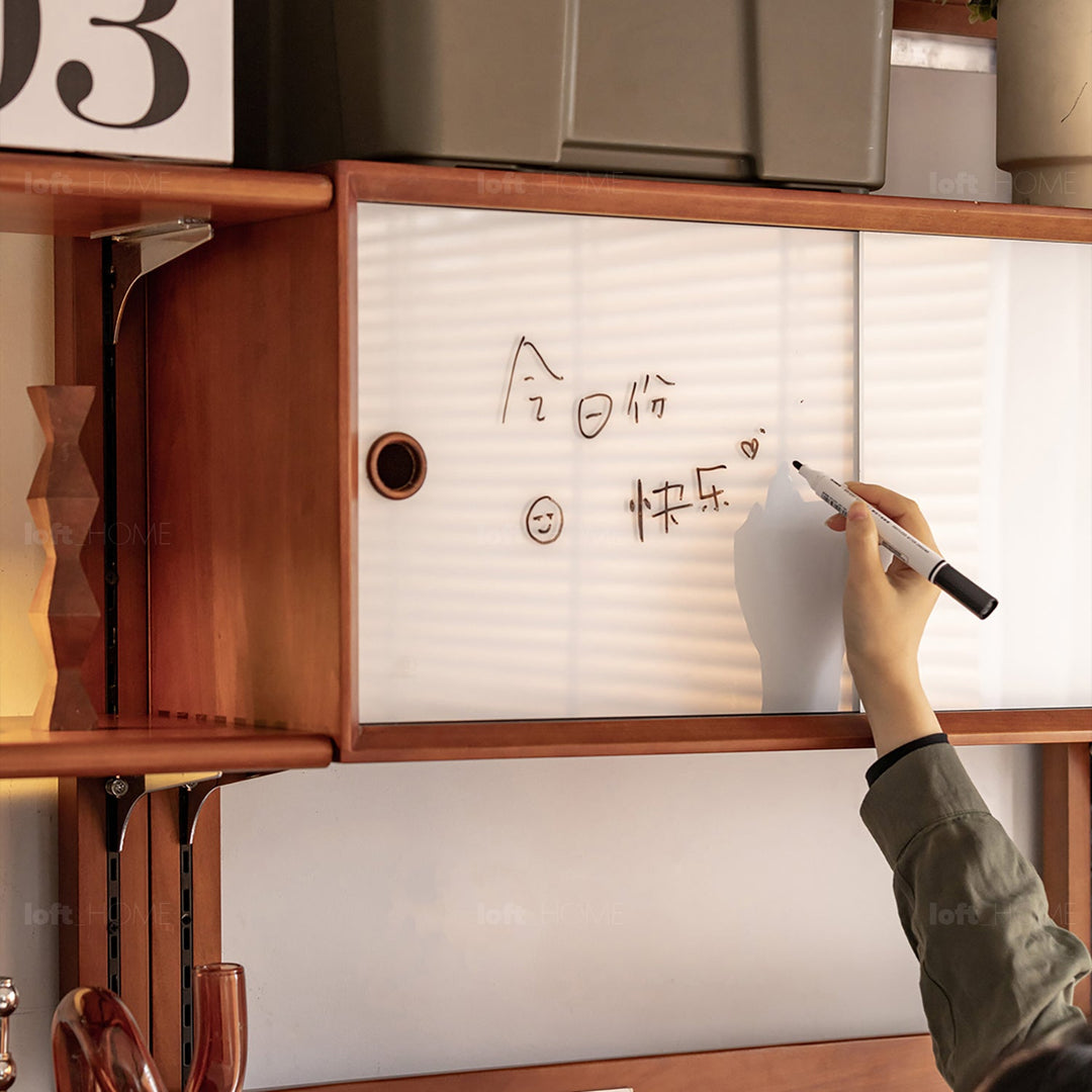 Vintage boxwood modular hanging wall shelf system muse living detail 2.