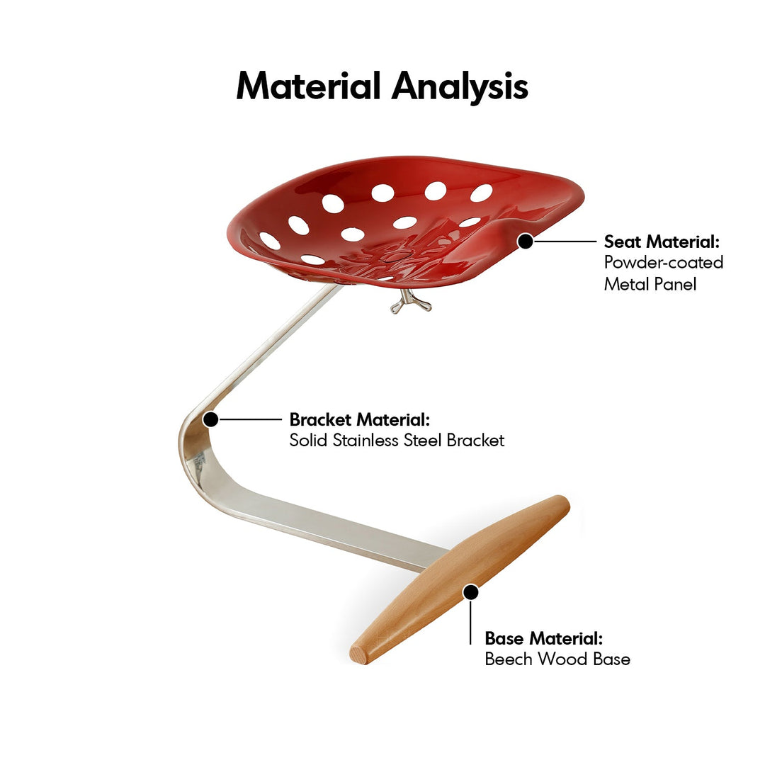 Industrial Steel Stool MEZZADRO