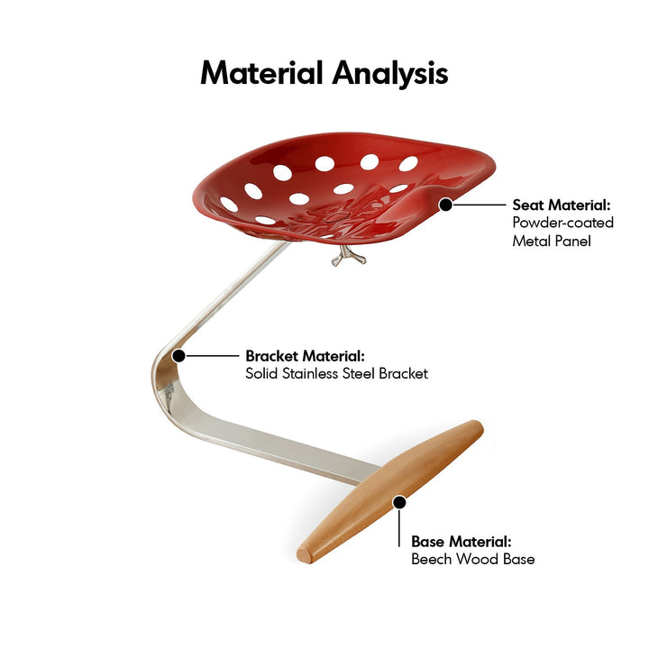 Industrial Steel Stool MEZZADRO