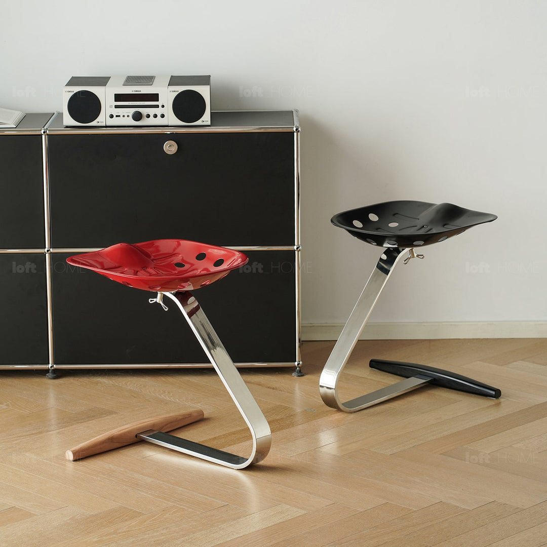 Bauhaus steel stool mezzadro primary product view.