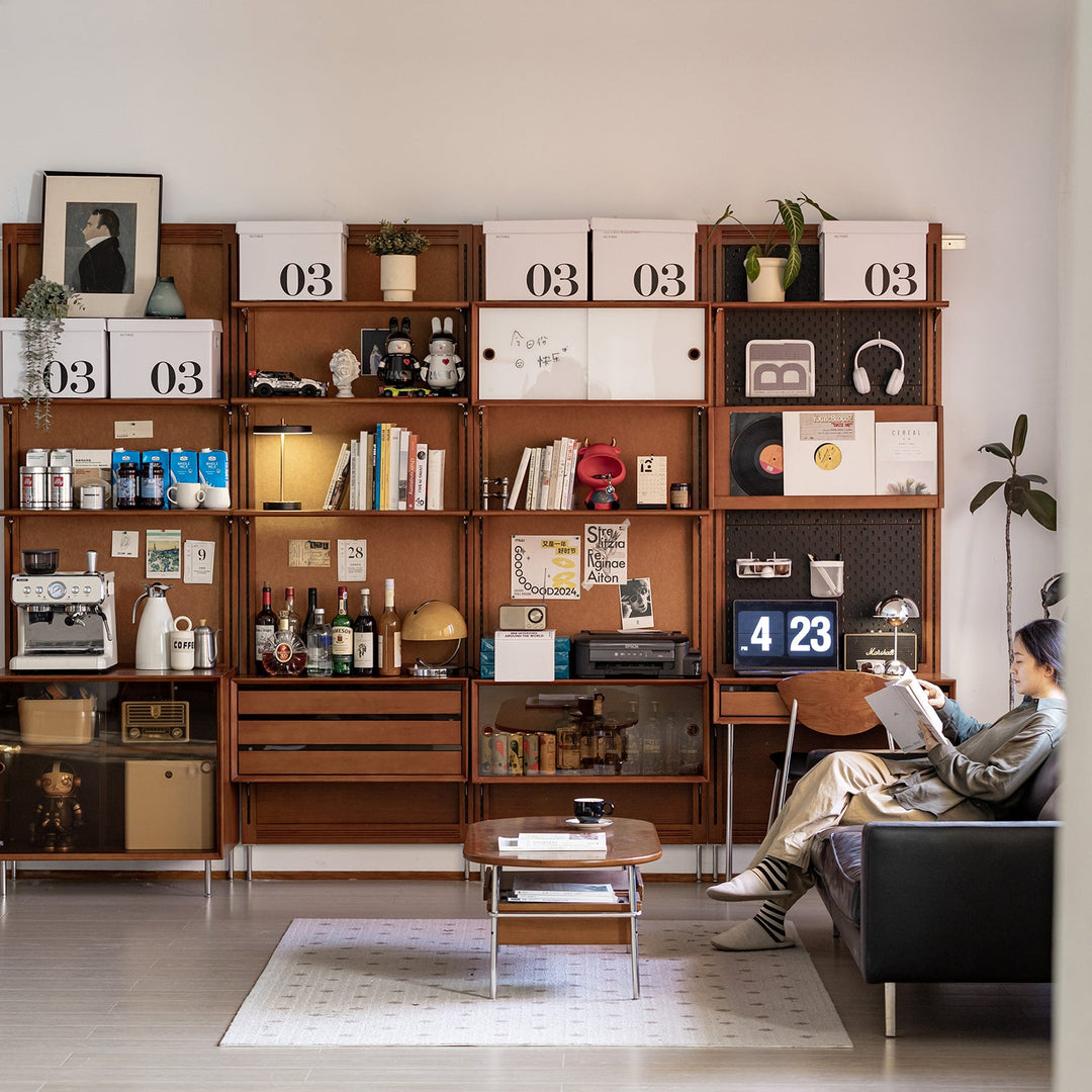 Vintage Boxwood Modular Hanging Wall Shelf System MUSE