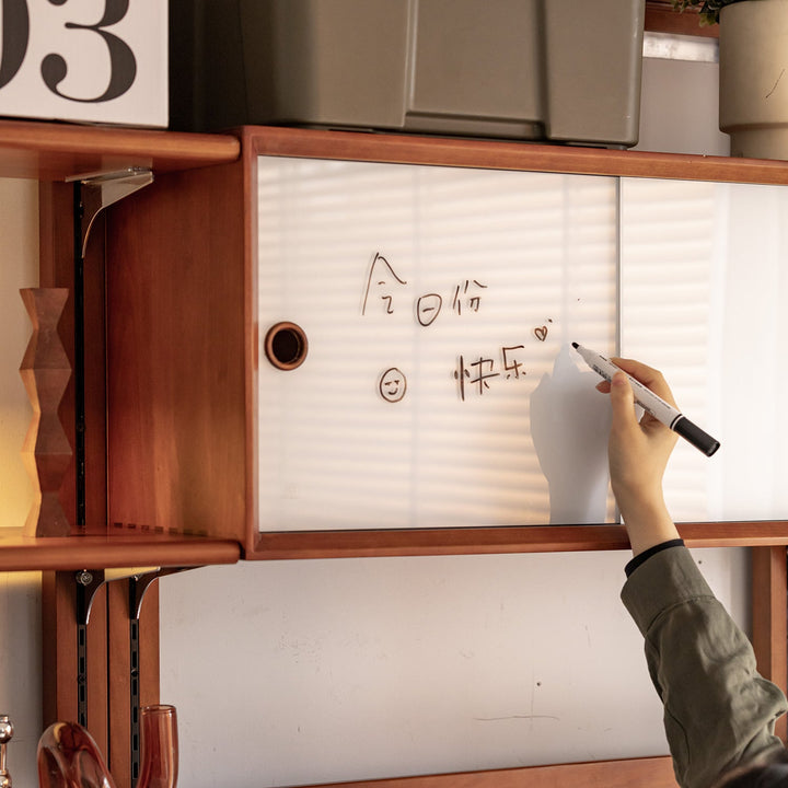 Vintage boxwood modular hanging wall shelf system muse study with context.