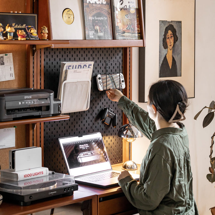 Vintage Boxwood Modular Hanging Wall Shelf System MUSE STUDY