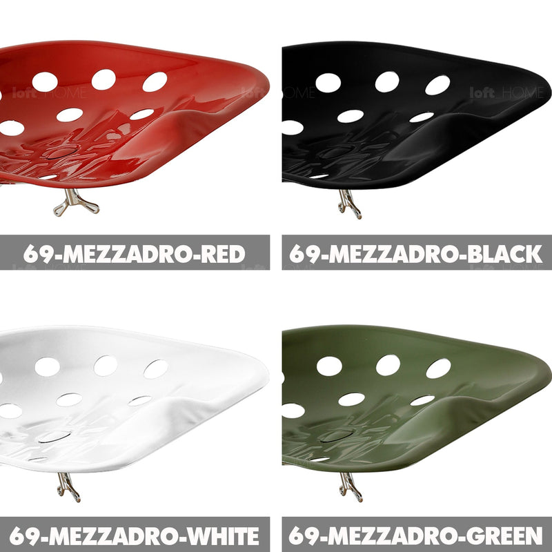 Bauhaus steel stool mezzadro color swatches.