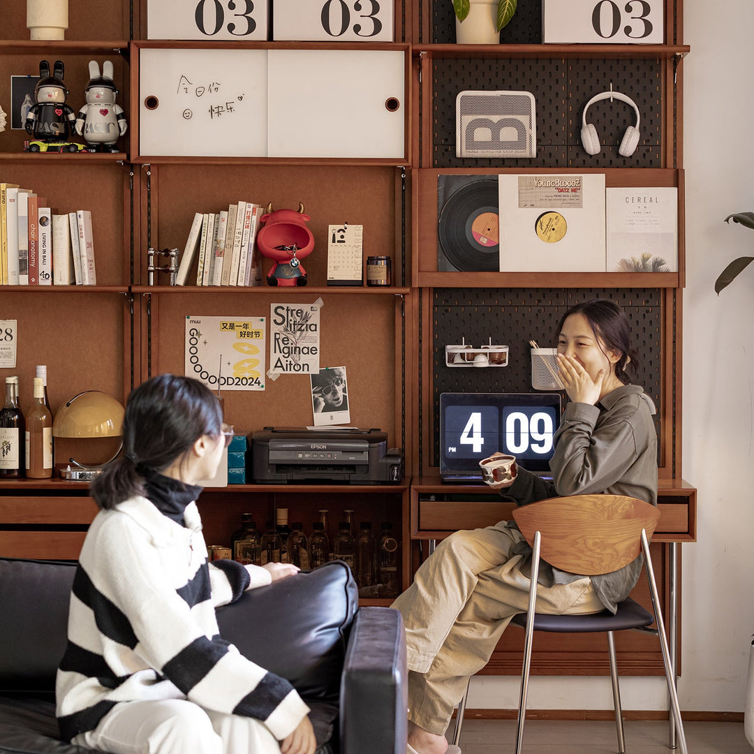 Vintage Boxwood Modular Hanging Wall Shelf System MUSE LIVING