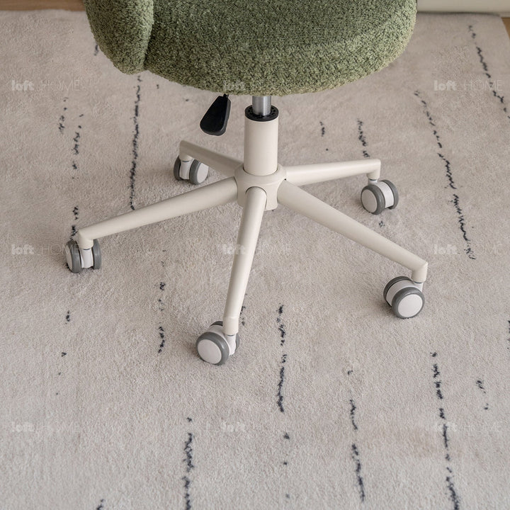 Cream Boucle Fabric Office Chair INS