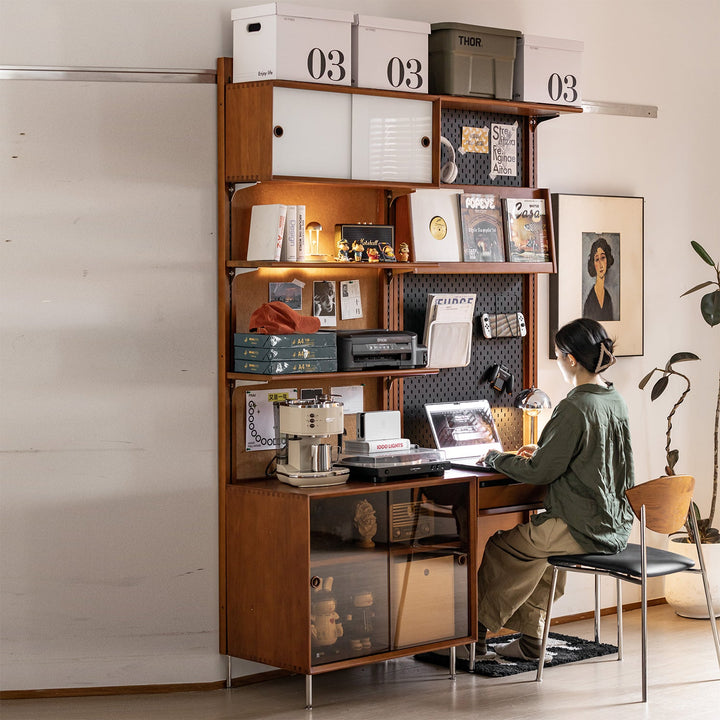 Vintage Boxwood Modular Hanging Wall Shelf System MUSE STUDY