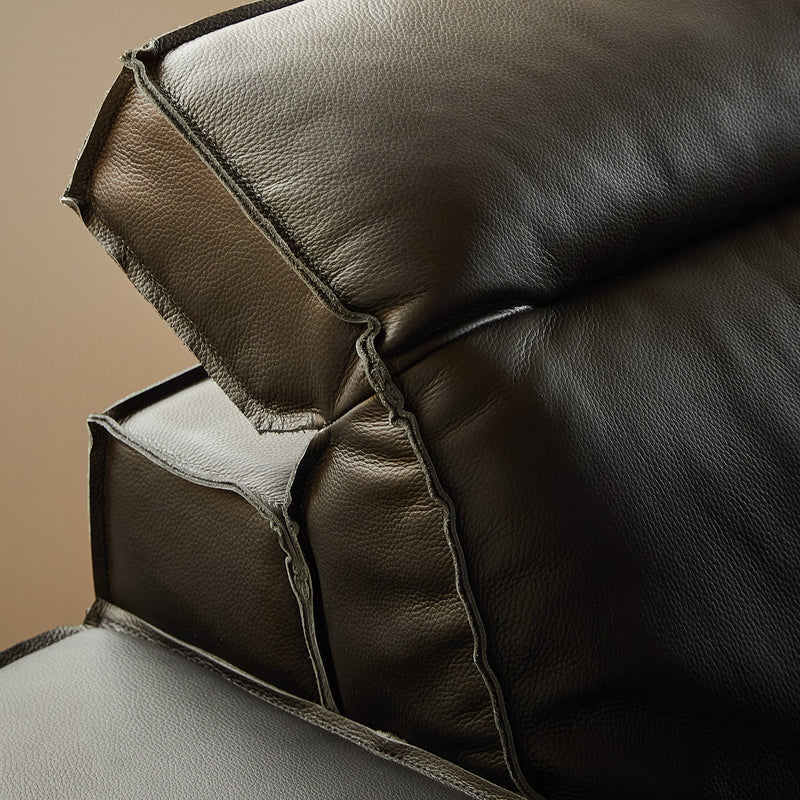 Japandi Genuine Leather 1 Seater Sofa RIVER Color Swatches