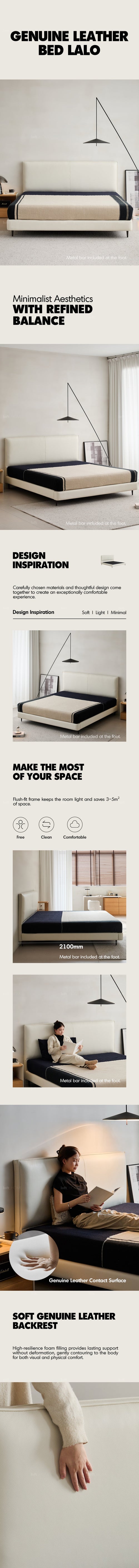 Minimalist Genuine Leather Bed LALO Good to Know Preview-1