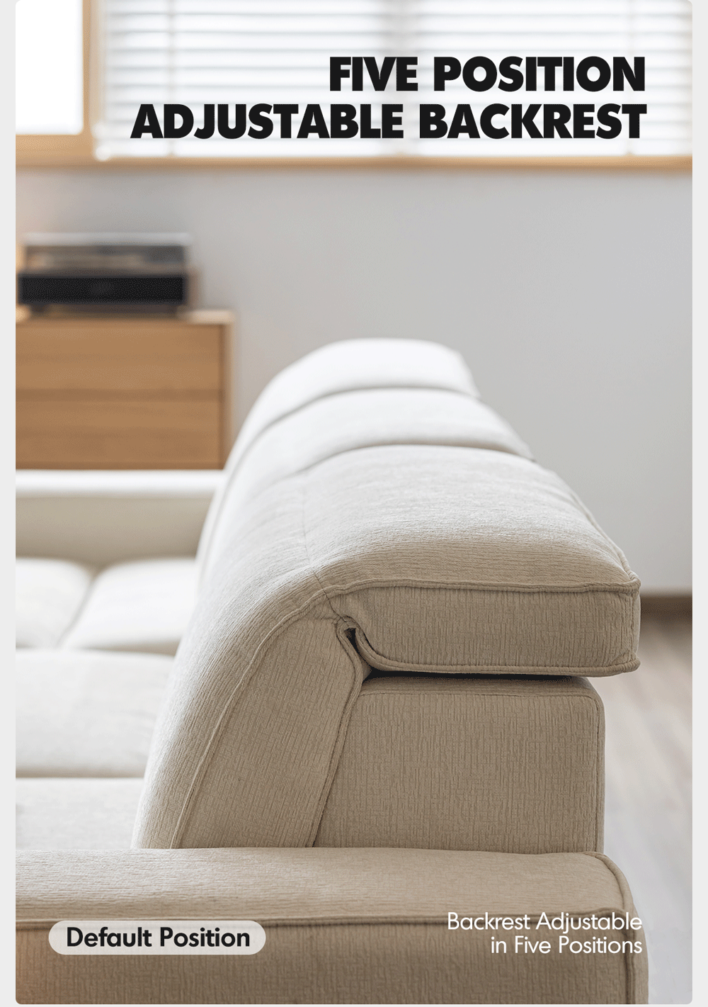 Minimalist Chenille Velvet Fabric Electric Recliner 4 Seater Sofa Bed STRING
