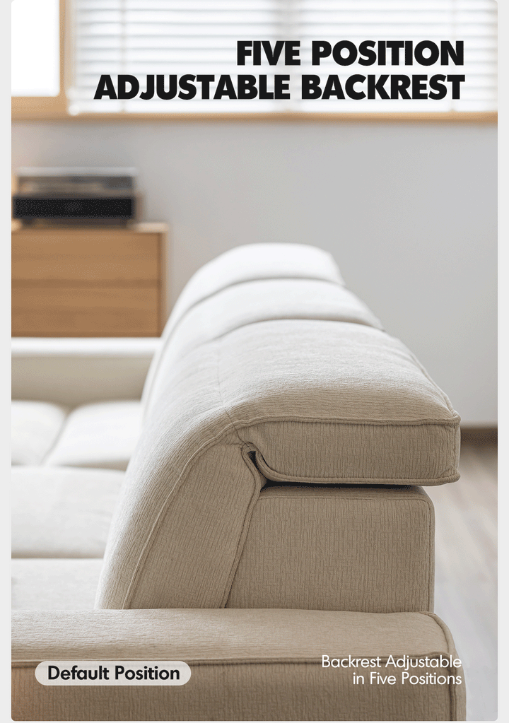 Minimalist Chenille Velvet Fabric Electric Recliner 4 Seater Sofa Bed STRING