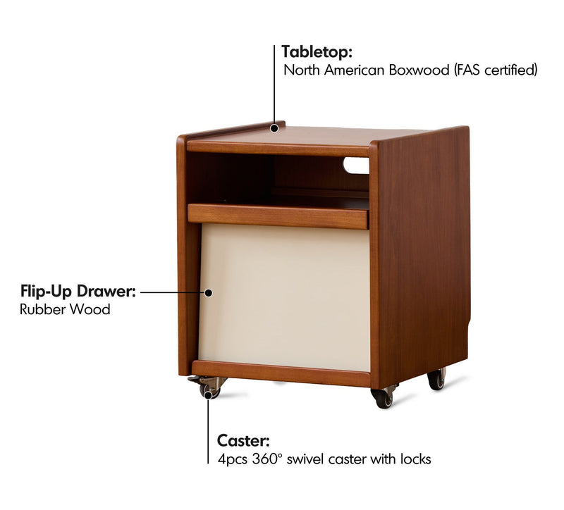 Bauhaus Boxwood Side Table MOONRISE Material Details Chart