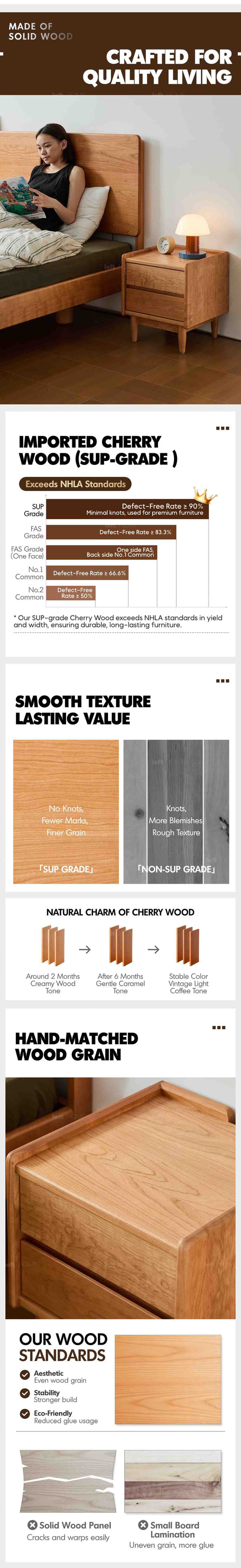 Scandinavian Cherry Wood Side Table VISTA Good to Know Preview-3