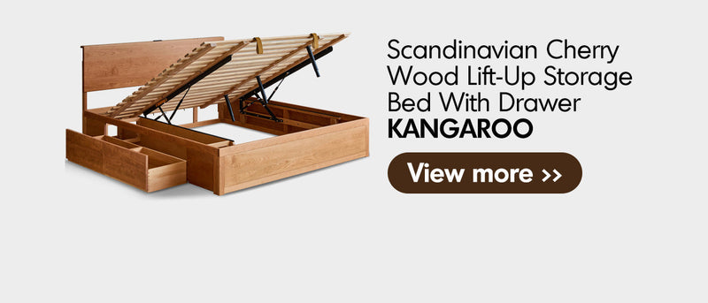 Scandinavian Cherry Wood Side Table VISTA More Details and Instruction_7